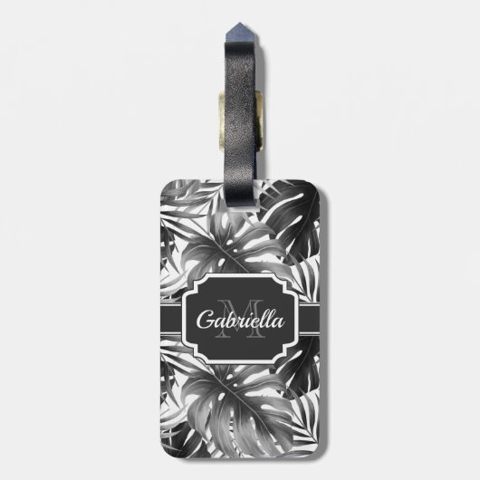 Tropisches Muster Gepäckanhänger (Rückseite vertikal)