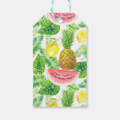 tropisches Muster Geschenkanhänger (Rückseite)