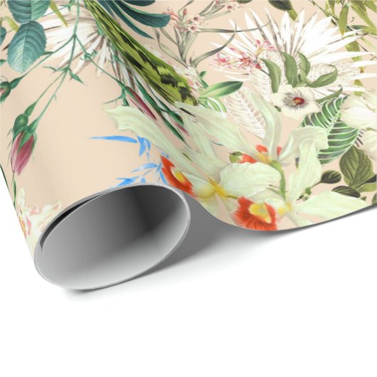 tropisches Muster Geschenkpapier (Rolleneckpunkt)