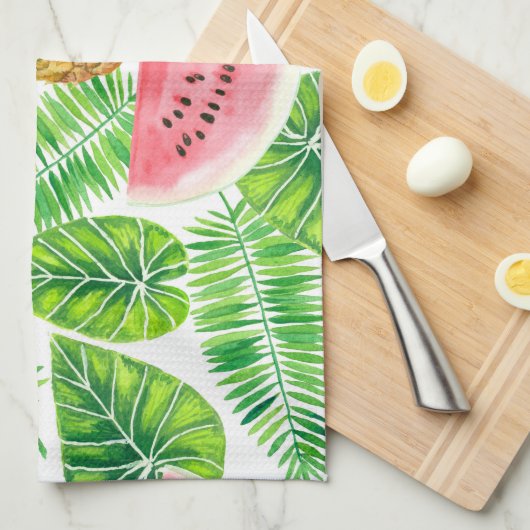 tropisches Muster Geschirrtuch (Viertel Falte)