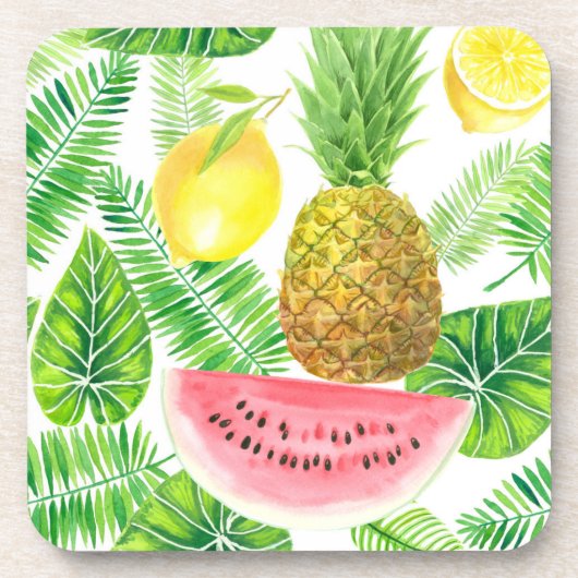 tropisches Muster Getränkeuntersetzer (Vorderseite)