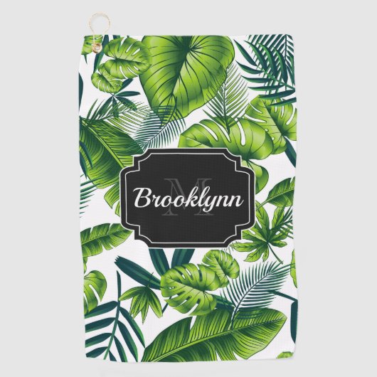 Tropisches Muster Golfhandtuch (Vorderseite)