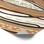 Tropisches Muster. Grafikdesign mit phantastischen Poster (Ecke)