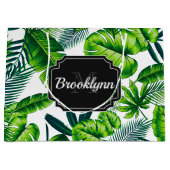 Tropisches Muster Große Geschenktüte (Vorderseite)