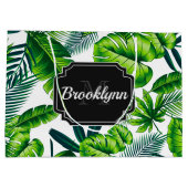 Tropisches Muster Große Geschenktüte (Rückseite)