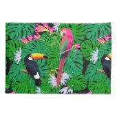 Tropisches Muster Kissenbezug (Rückseite-Links)