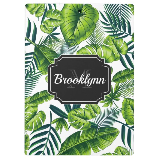 Tropisches Muster Klemmbrett (Rückseite)