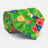 tropisches Muster Krawatte (Gerollt)