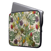 Tropisches Muster Laptopschutzhülle (Vorderseite Links)