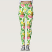 tropisches Muster Leggings (Vorderseite)