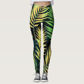 Tropisches Muster Leggings (Vorderseite)