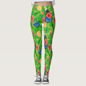 tropisches Muster Leggings (Vorderseite)