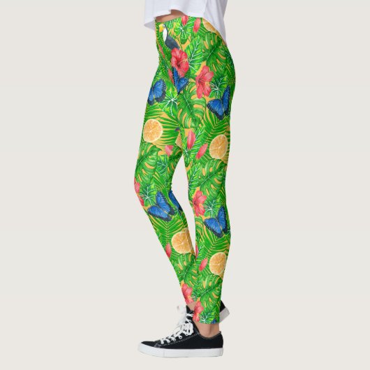 tropisches Muster Leggings (Links)