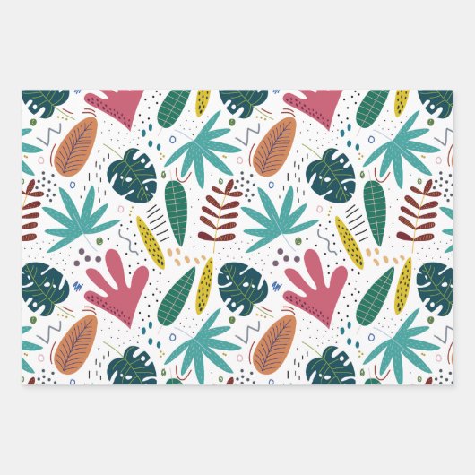 Tropisches Muster mit bunten Blätter (Vorderseite 2)