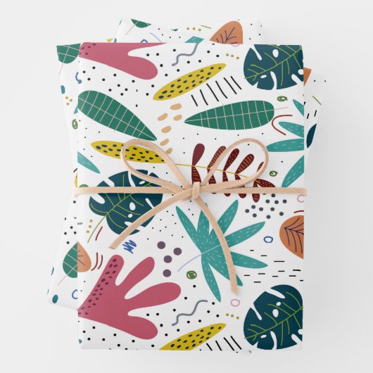 Tropisches Muster mit bunten Blätter (Beispiel)