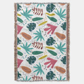 Tropisches Muster mit bunten Blätter Decke (Vorderseite Vertikal)