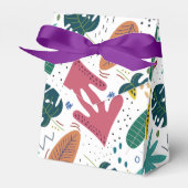Tropisches Muster mit bunten Blätter Geschenkschachtel (Vorderseite)