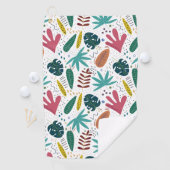 Tropisches Muster mit bunten Blätter Golfhandtuch (Insitu)