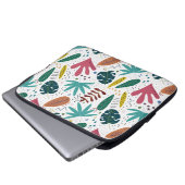 Tropisches Muster mit bunten Blätter Laptopschutzhülle (Vorne Knopf)