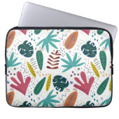 Tropisches Muster mit bunten Blätter Laptopschutzhülle (Vorderseite)