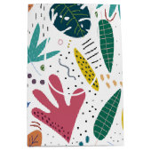 Tropisches Muster mit bunten Blätter Mittlere Geschenktüte (Vorderseite)