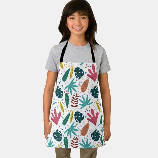 Tropisches Muster mit bunten Blätter Schürze (Insitu)