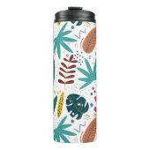 Tropisches Muster mit bunten Blätter Thermosbecher (Vorderseite)