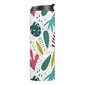 Tropisches Muster mit bunten Blätter Thermosbecher (Nach links gedreht)