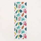 Tropisches Muster mit bunten Blätter Yogamatte (Vorderseite)