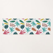 Tropisches Muster mit bunten Blätter Yogamatte (Vorderseite (Horizontal))