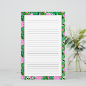 Tropisches Muster mit Dschungel-Blumen Briefpapier (Stehend Vorderseite)