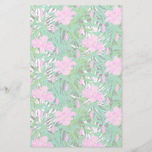 Tropisches Muster mit Dschungel-Blumen Briefpapier