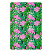 Tropisches Muster mit Dschungel-Blumen Mini Klemmbrett (Rückseite)