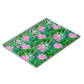 Tropisches Muster mit Dschungel-Blumen Notizblock (Linke Seite)