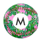 Tropisches Muster mit DschungelBlume Baseball (Vorderseite Links)