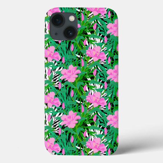 Tropisches Muster mit DschungelBlume Case-Mate iPhone Hülle (Rückseite)
