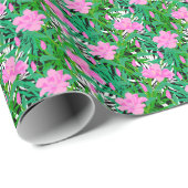 Tropisches Muster mit DschungelBlume Geschenkpapier (Rolleneckpunkt)