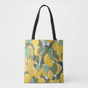 Tropisches Muster mit gelben Zitronen. Tasche