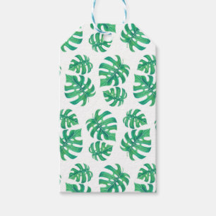 Tropisches Muster mit Monstera-Blätter Geschenkanhänger