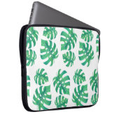 Tropisches Muster mit Monstera-Blätter Laptopschutzhülle (Vorne Rechts)