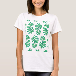 Tropisches Muster mit Monstera-Blätter T-Shirt