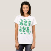 Tropisches Muster mit Monstera-Blätter T-Shirt (Vorne ganz)