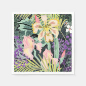 Tropisches Muster mit Orchideen. Serviette (Vorderseite)