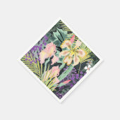 Tropisches Muster mit Orchideen. Serviette (Ecke)
