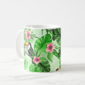 Tropisches Muster mit Toucan Kaffeetasse (Vorderseite Links)