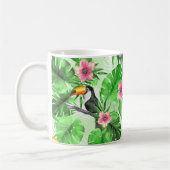 Tropisches Muster mit Toucan Kaffeetasse (Links)