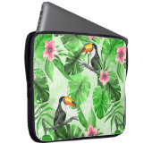 Tropisches Muster mit Toucan Laptopschutzhülle (Vorne Rechts)