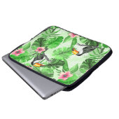 Tropisches Muster mit Toucan Laptopschutzhülle (Vorne Knopf)