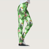 Tropisches Muster mit Toucan Leggings (Rechts)
