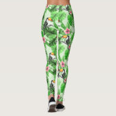 Tropisches Muster mit Toucan Leggings (Rückseite)
